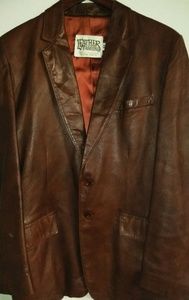 Leather coat-Vintage blazer.